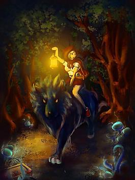 卡通绘本 小红帽图片