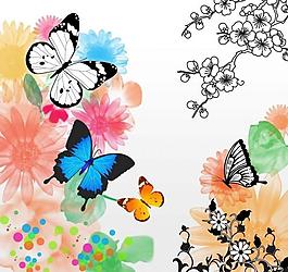 蝴蝶插画图片