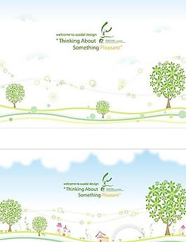 矢量风景插画图片