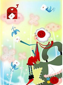 矢量梦幻插画图片