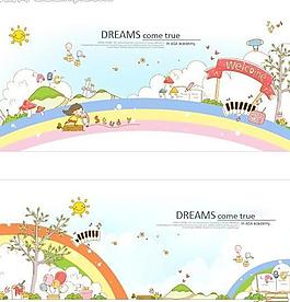 矢量风景插画图片