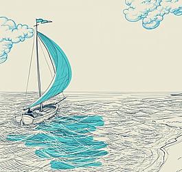 复古风格插画矢量素材图片