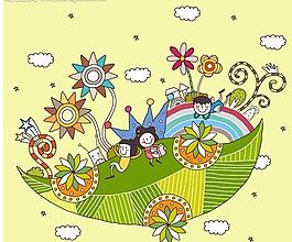 矢量儿童插画图片