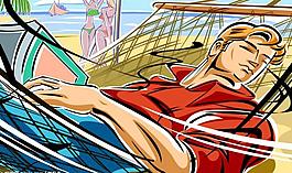 psd手绘卡通插画图片