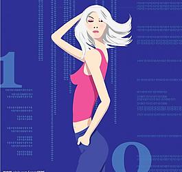 时尚女性分层插画-12图片