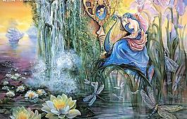 漂亮的欧美手绘插画图片