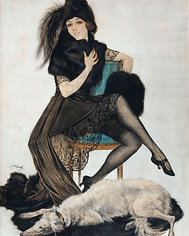 复古欧美美女插画图片