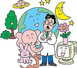 绿色环境漫画图片