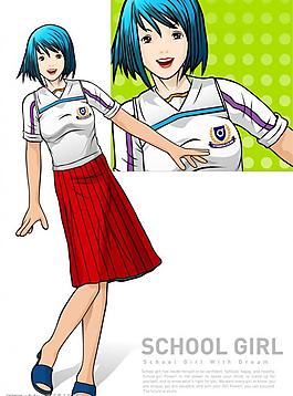 矢量女生插画064图片