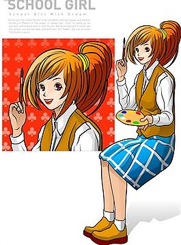 矢量女生插画012图片