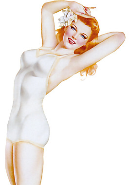 复古欧美美女插画图片