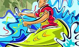 psd手绘卡通插画图片