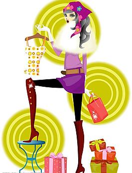 甜美新女性矢量图图片