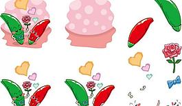 手绘辣椒表情图片