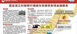 嘉鱼县吴江村镇银行展板图片