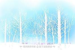 手绘白杨树图片