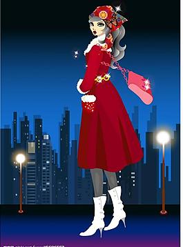 甜美新女性矢量图图片