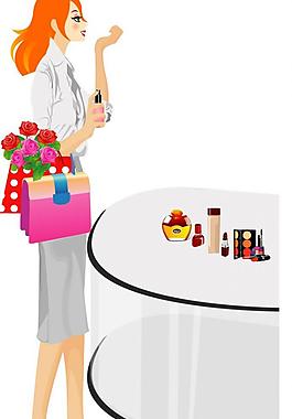 甜美新女性矢量图图片