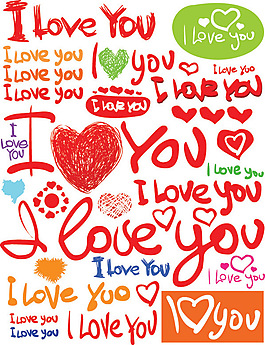 I LOVE YOU字体设计