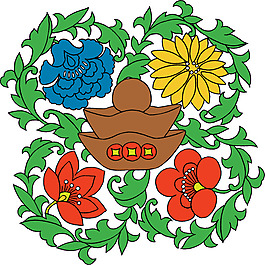 元宝花纹
