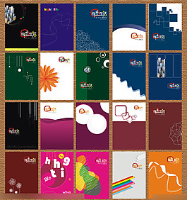 画册简约封面矢量素材