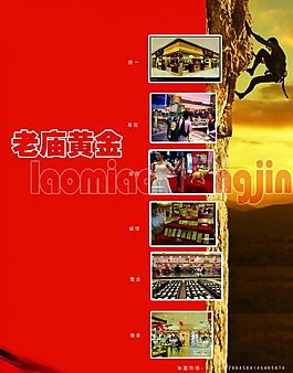 画册设计 招商加盟 老庙黄金图片