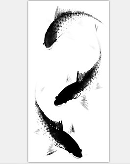 水墨鲤鱼