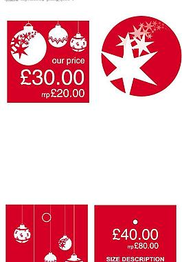 英国圣诞吊牌设计图片