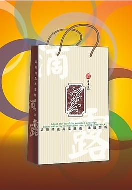 传统简约大方风格手提袋设计