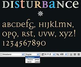 disturbance系列字体下载图片