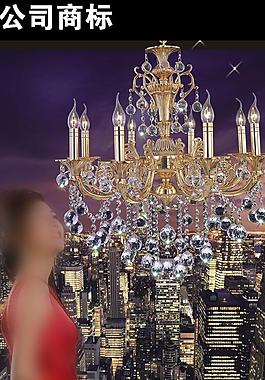 水晶灯海报图片