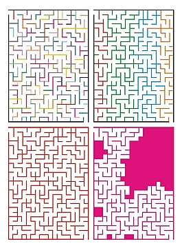 迷宫 线条 构成 多彩