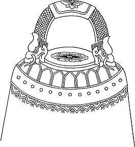 龙兽鼓花纹