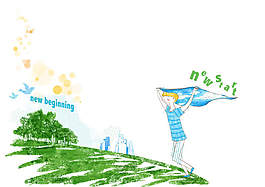 草地上奔跑的男孩