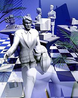 3D人物人物交谈