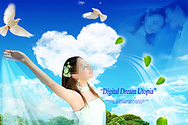 婚纱背景素材下载