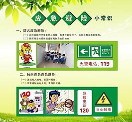应急避险小常识展板图片