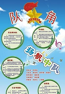 队角展板图片
