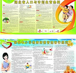 计生与师德展板图片