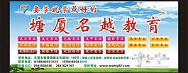 职业培训学校招生广告展板图片