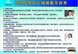 框架境况的正确佩戴和保养展板图片