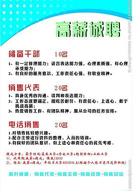招聘启事海报图片