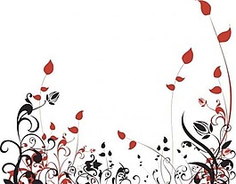手绘花草墙体画