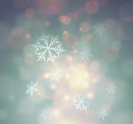 梦幻雪花冬季背景图片