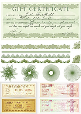 防伪花纹纹样矢量图