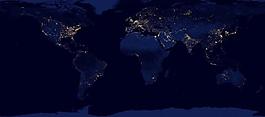 地球灯光夜景图片