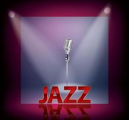 舞台灯光背景 麦克风图片