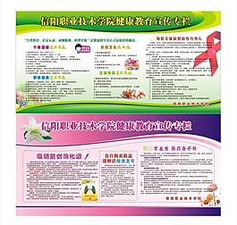 创卫艾滋病健康教育展板宣传栏图片