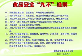食品安全九不准则图片