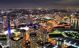 横滨 美丽的 城市 夜景图片